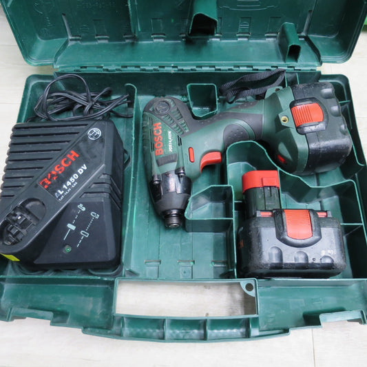 [送料無料] バッテリー2個付☆BOSCH 充電式 インパクトドライバー PDR14.4V/N 充電器 AL1450DV 電動 工具 ボッシュ☆