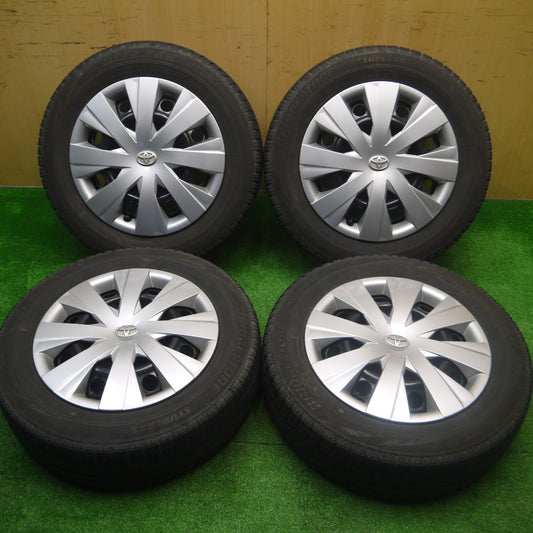 *送料無料* 4本価格★トヨタ 160系 カローラ フィールダー 純正 スチール 175/65R15 スタッドレス ブリヂストン ブリザック VRX PCD100/4H★4082807Hス