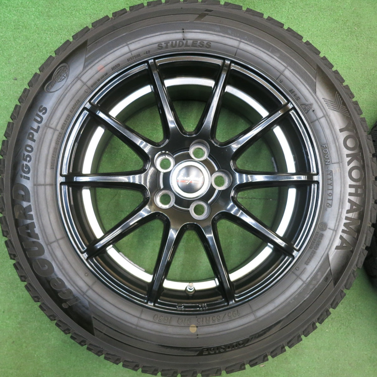 バリ溝！9分★プリウス 等 195/65R15 スタッドレス ヨコハマ アイスガード iG50 プラス EuroSpeed MANARAY SPORT ユーロスピード 15インチ PCD100/5H★6032807HAス
