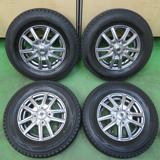 バリ溝！キレイ！9.5分★スタッドレス 145R12 6PR ダンロップ ウインターマックス SV01 SEIN ザイン 12インチ PCD100/4H★5050505イス