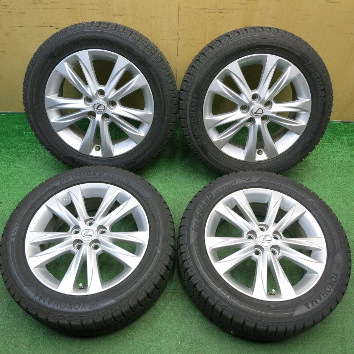 バリ溝！9.5分★レクサス CT 純正 205/55R16 スタッドレス ヨコハマ アイスガード iG50 プラス 16インチ PCD100/5H★6021502HAス
