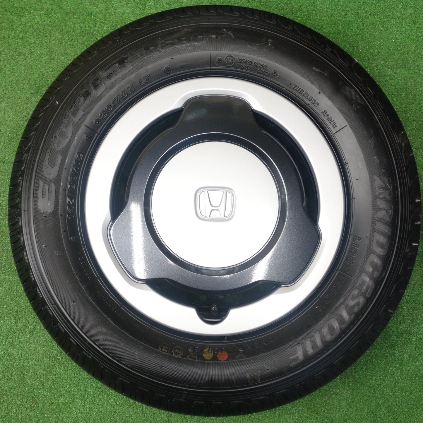 新車外し！23年★ホンダ N-VAN 純正 スチール 145/80R12 80/78N ブリヂストン エコピア R680 12インチ PCD100/4H★6020704KTノ