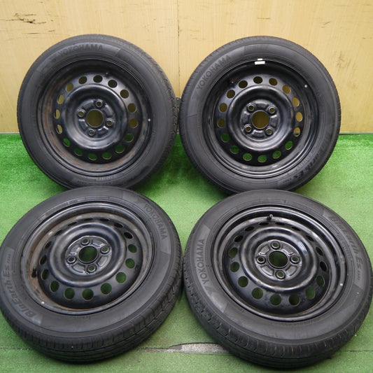 4本価格！23年★155/65R14 ヨコハマ BluEarth-ES ES32 スチール ホイール 14インチ PCD100/4H★5051406Hノ