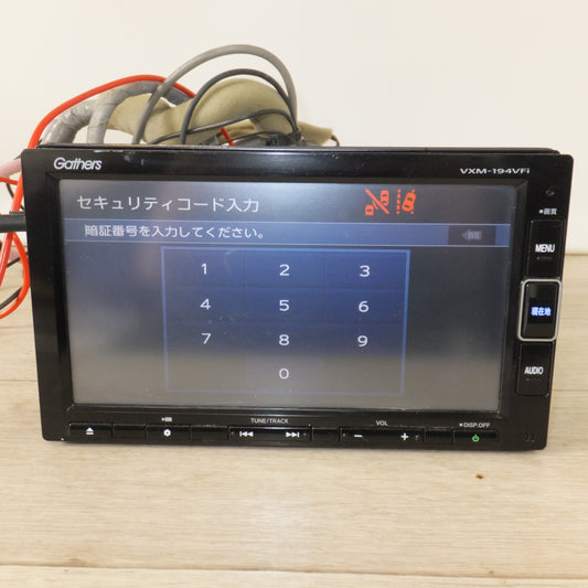 [送料無料] 現状品★ケンウッド製 ホンダ 純正 ベーシックインターナビ Gathers VXM-194VFI セキュリティロック[24]★