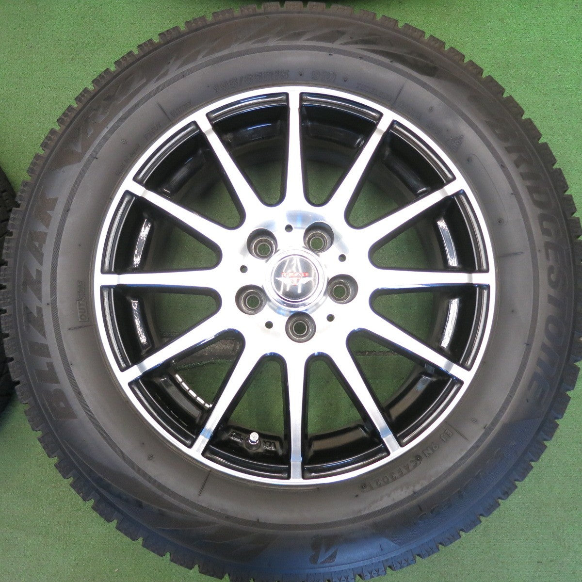 キレイ◎プリウス 等 195/65R15 スタッドレス ブリヂストン ブリザック VRX2 TEAD テッド 15インチ PCD100/5H◎6081406HAス