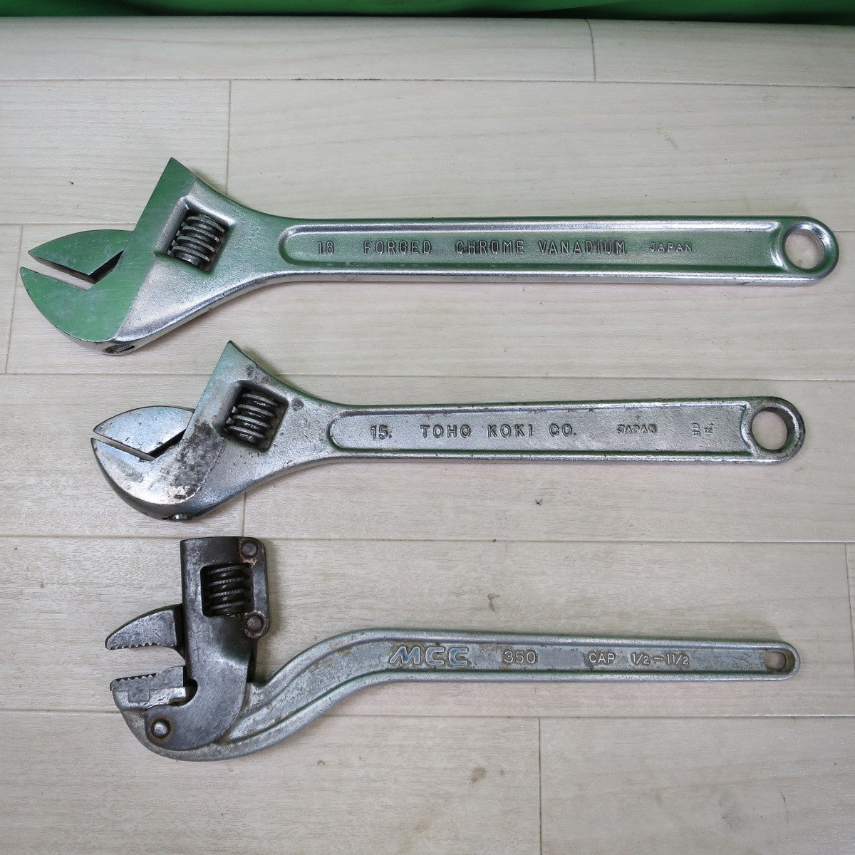 [送料無料] 3本まとめ売り☆モンキーレンチ LOBSTER 450 MCC 350 CAP 1/2-11/2 HIT 375mm TOHO 15 工具 道具 ロブスター ヒット☆