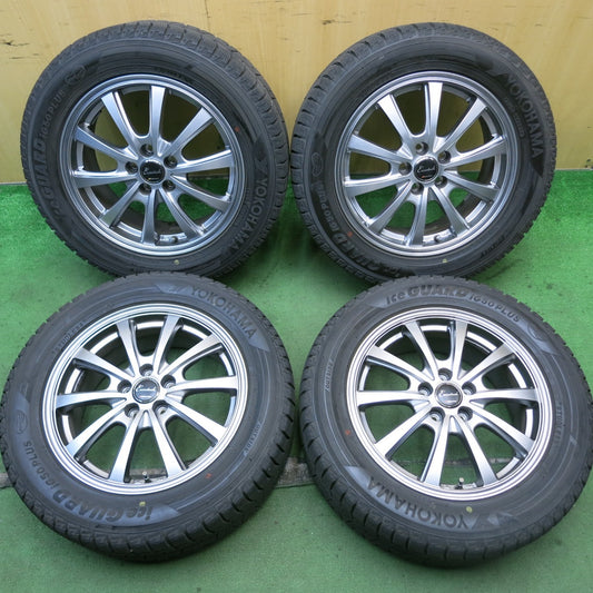 バリ溝！キレイ！9.5分★フォレスター 等 215/55R16 スタッドレス ヨコハマ アイスガード iG50 プラス Eurotech MANARAY SPORT マナレイ 16インチ PCD100/5H★5082404HAス