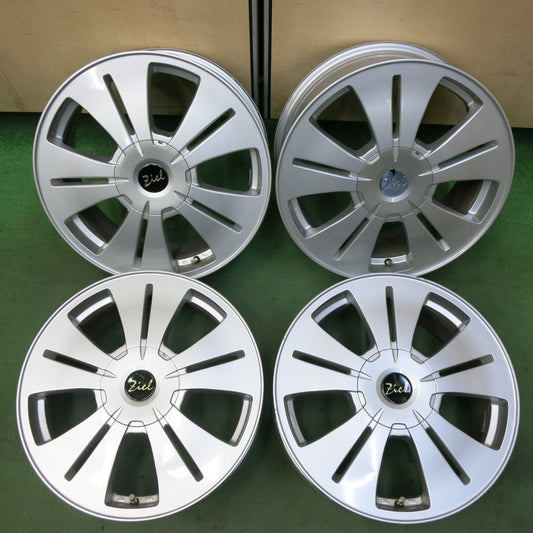 キレイ★Ziel 17インチ ホイール ジール 17×7JJ 社外 アルミ PCD100 114.3/5H マルチ★5071110SYホ