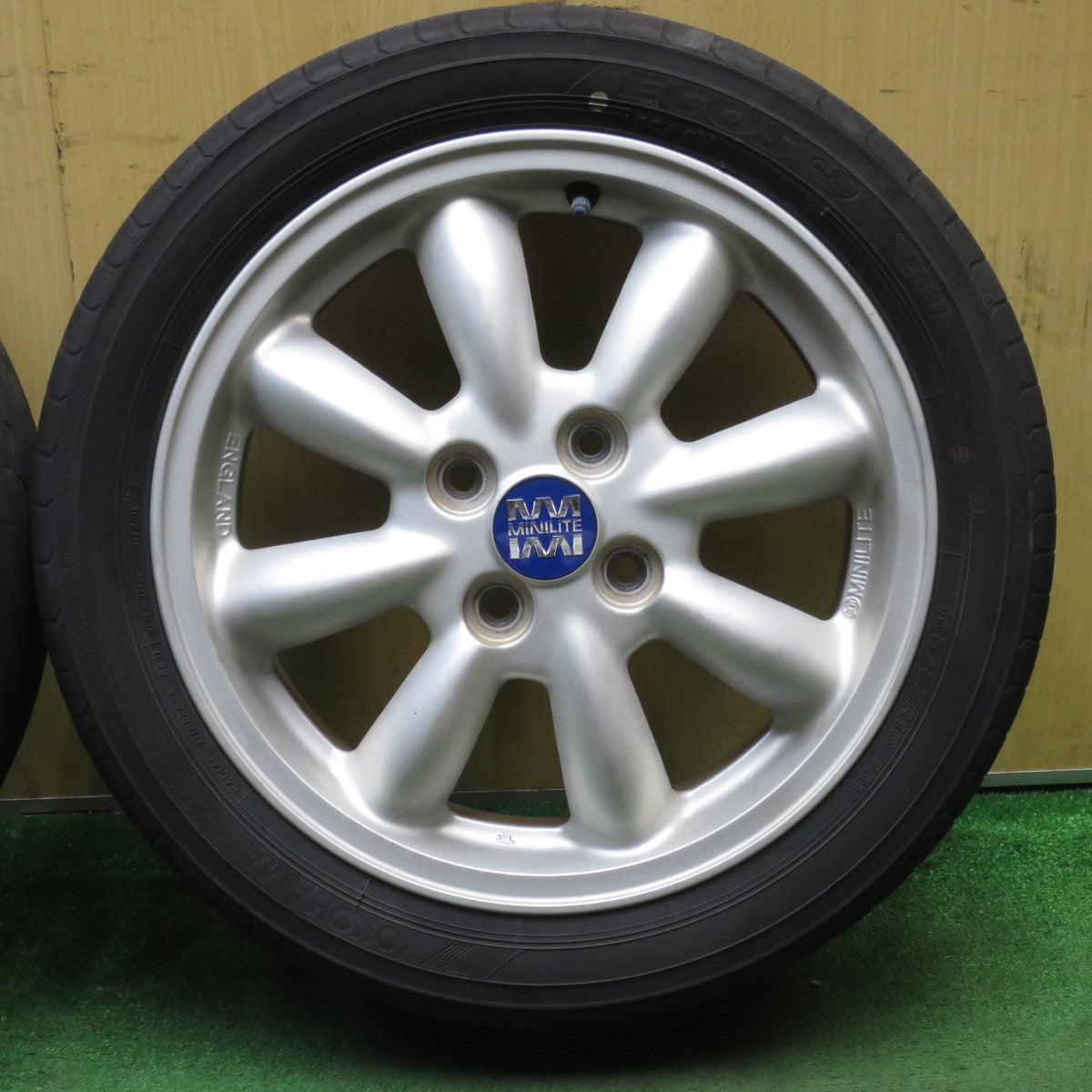 キレイ★ダイハツ ミラジーノ 純正 MINILITE 165/55R15 ヨコハマ エコス ES31 ミニライト 15インチ PCD100/4H★5073003NJノ