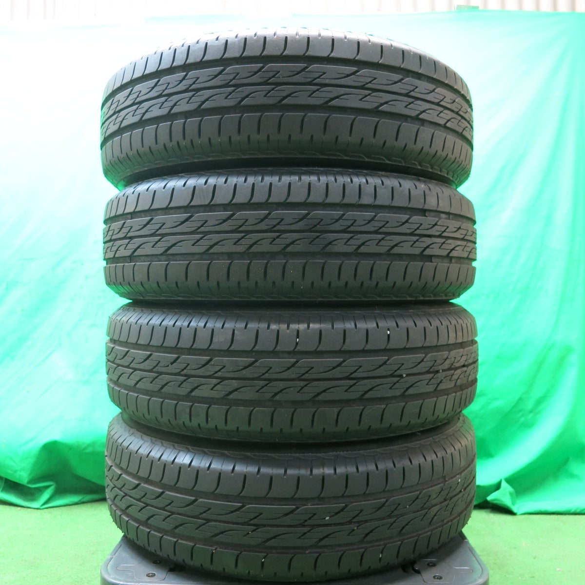 *送料無料* バリ溝！ほぼ10分★ダイハツ タント 純正 155/65R14 ブリヂストン ネクストリー エコピア 14インチ PCD100/4H★4052503ナノ