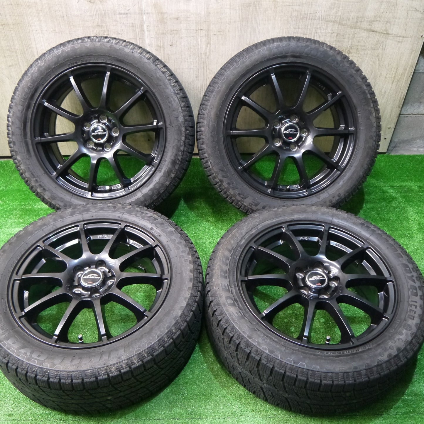 バリ溝！キレイ！9.5分★86 BRZ 等 205/55R16 スタッドレス フェデラル HIMALAYA ICEO SCHNEIDER MiD シュナイダー 16インチ PCD100/5H★5111202KKス