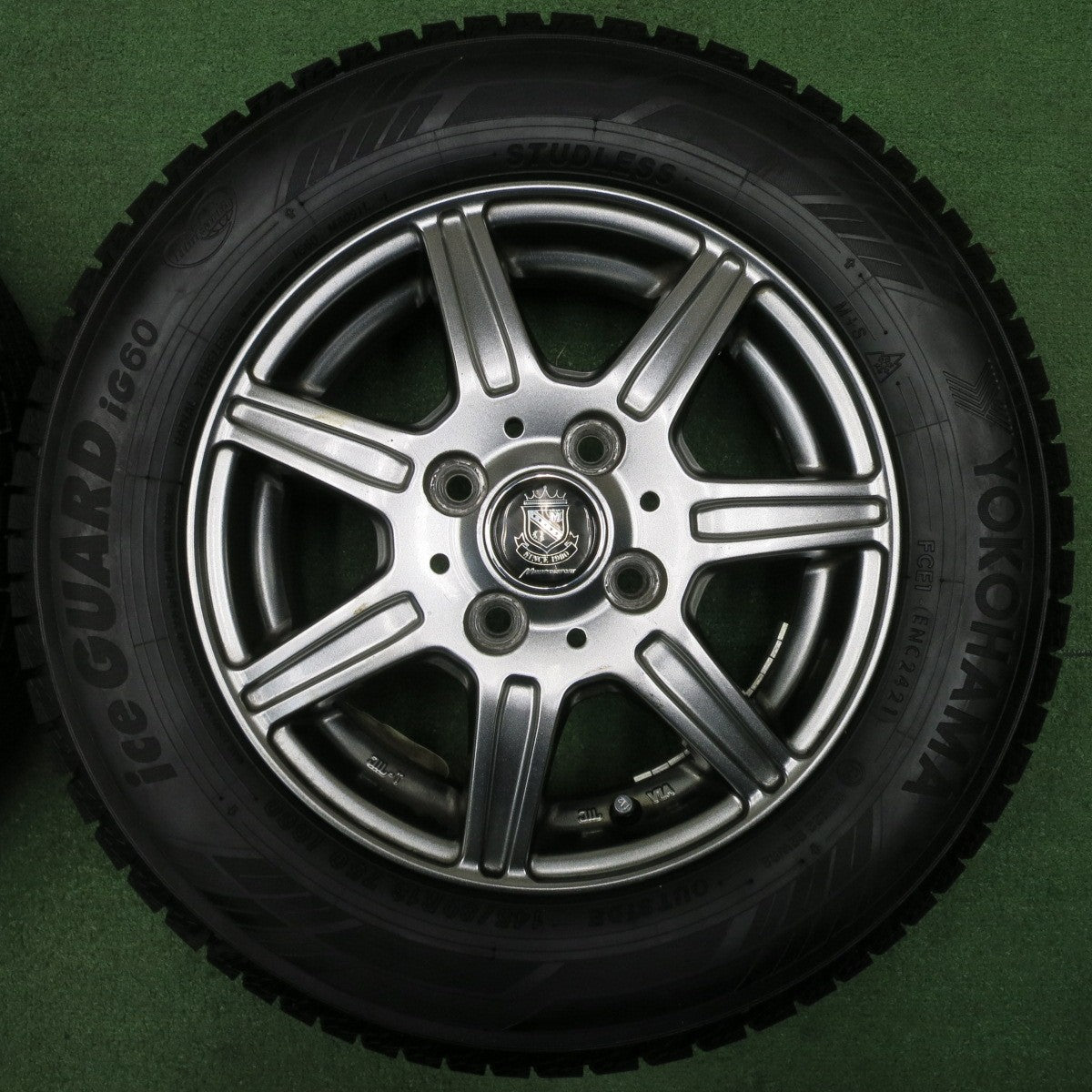 [送料無料] バリ溝！21年！9分★スタッドレス 145/80R13 ヨコハマ アイスガード iG60 MANARAY SPORT マナレイ スポーツ 13インチ PCD100/4H★5010703NJス