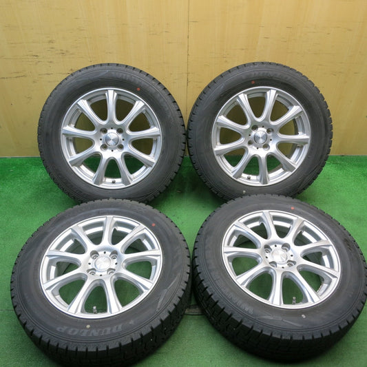バリ溝！キレイ！9.5分★スタッドレス 195/65R16 ダンロップ ウインターマックス WM02 DUFACT デュファクト 16インチ PCD100/4H★5052105AKス