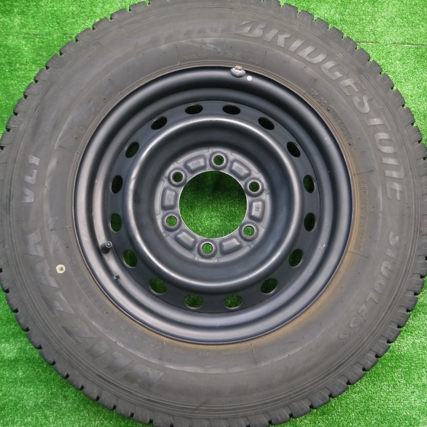*送料無料* バリ溝！9分★トヨタ ハイエース 純正 スチール 195/80R15 107/105L スタッドレス ブリヂストン ブリザック VL1 PCD139.7/6H★4080603Hス
