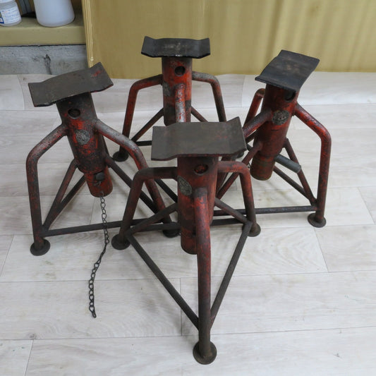 [送料無料] 4点まとめ売り◆馬 ジャッキ ウマ うま ジャッキ  メーカー 型式 不明 工具 ジャッキスタンド 自動車整備 車検 タイヤ交換 等に 現状品◆