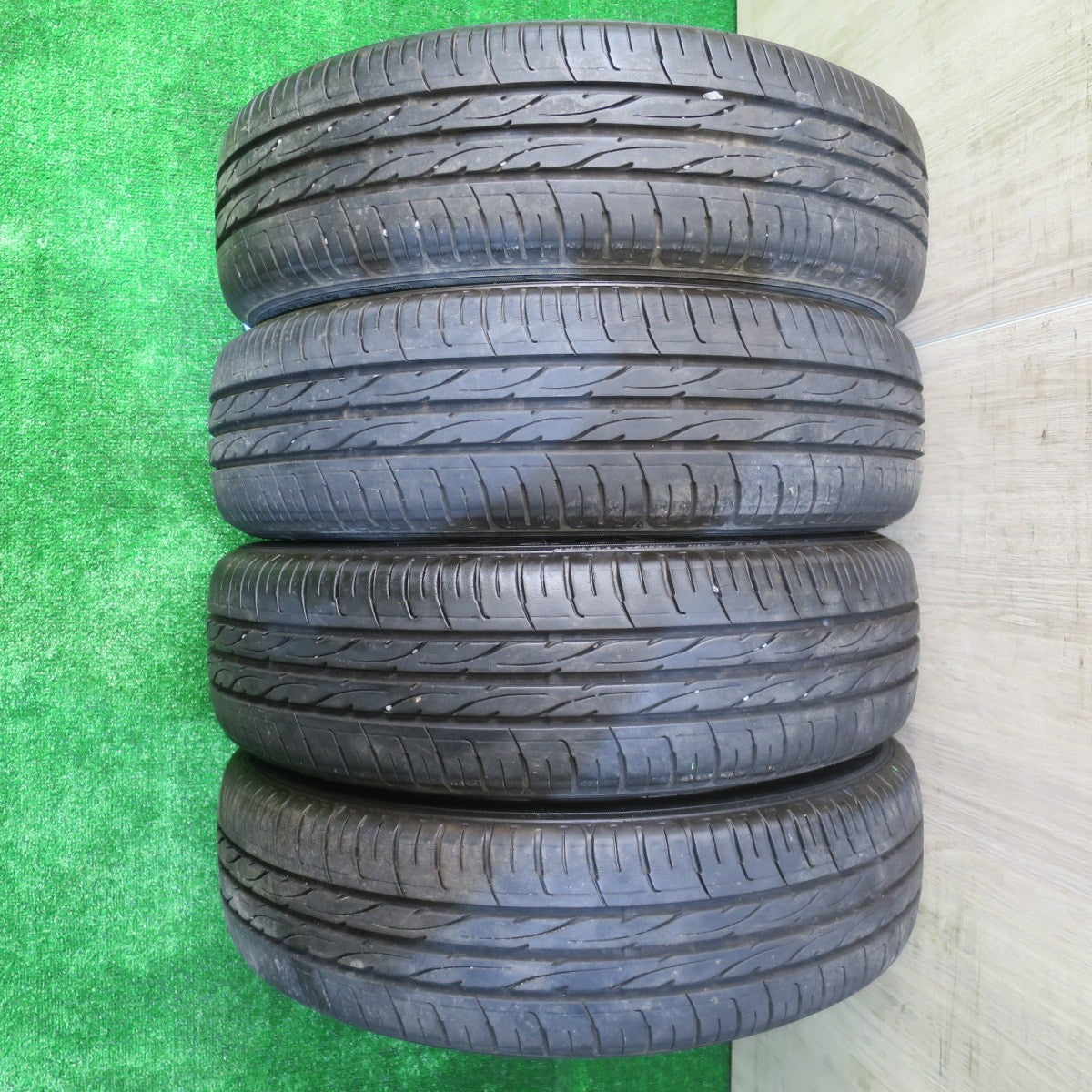 バリ溝！8.5分★スバル R1 純正 155/60R15 ダンロップ エナセーブ EC203 15インチ PCD100/4H★5101104NJノ