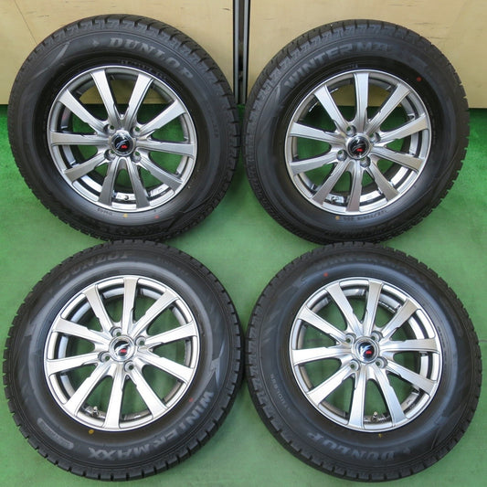 タイヤほぼ未使用！21年！キレイ★スタッドレス 195/70R15 ダンロップ ウインターマックス WM02 Fang ファング 15インチ PCD100/4H★5013109イス