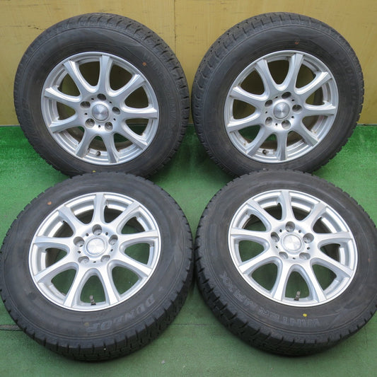 バリ溝！9分★スタッドレス 195/65R15 ダンロップ ウインターマックス WM02 DUFACT デュファクト 15インチ PCD114.3/5H★6042201NJス