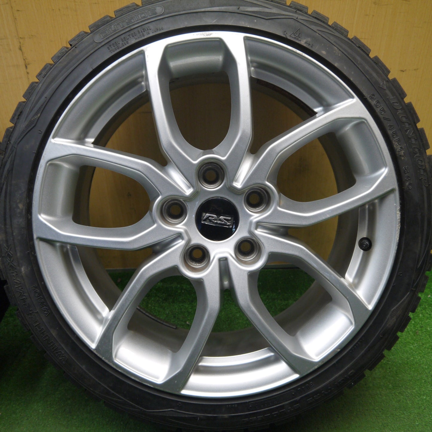4本価格★ルノー ルーテシア RS 純正 205/45R17 スタッドレス ダンロップ ウインターマックス WM01 17インチ R.S. PCD114.3/5H★6033108Hス