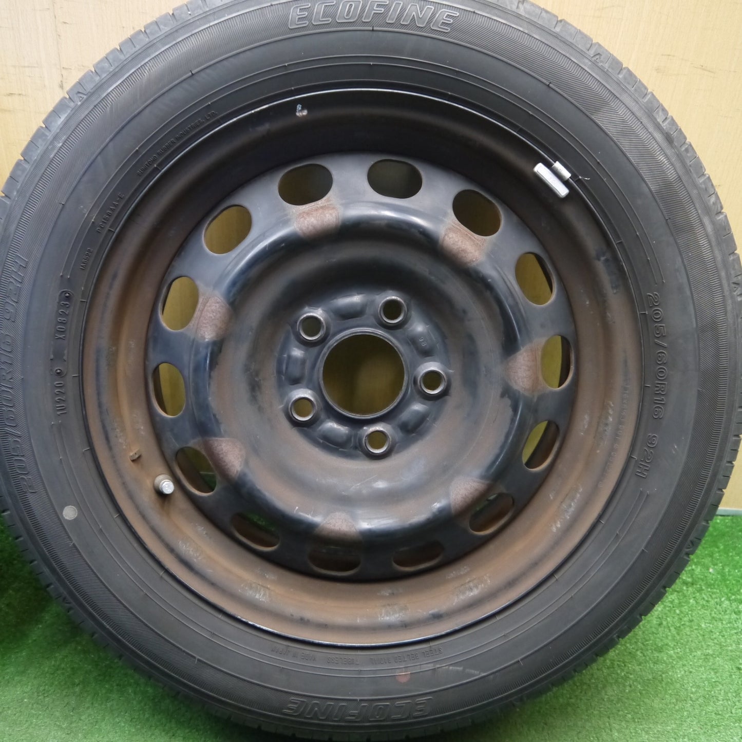 バリ溝！23年！9.5分★205/60R16 ECOFINE スチール ホイール エコファイン 16インチ PCD114.3/5H★6033004Hノ