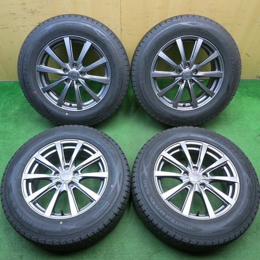 バリ溝！23年！キレイ！9.5分以上★スタッドレス 225/65R17 ダンロップ ウインターマックス SJ8 GRASS グラス 17インチ PCD114.3/5H★5041507TNス