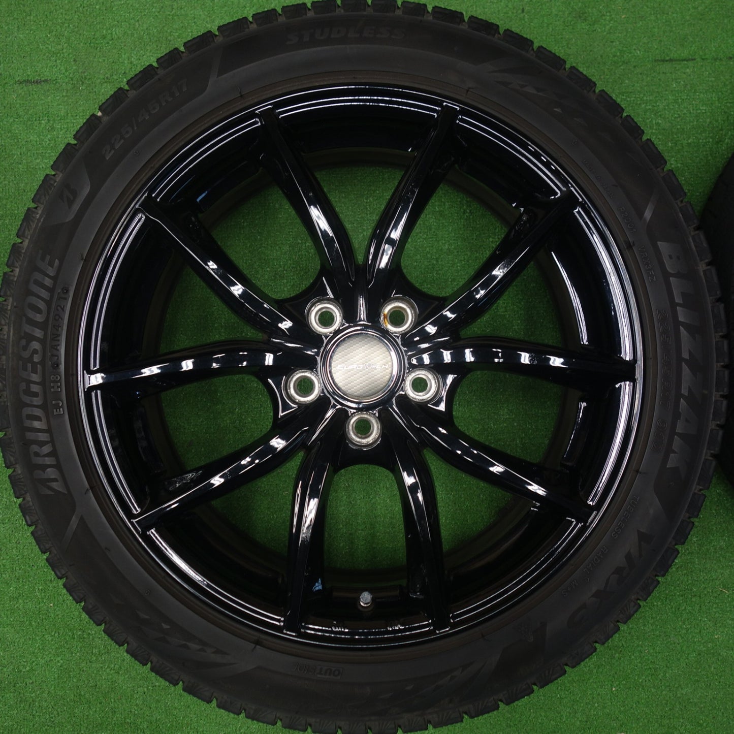 バリ溝！9分★プジョー 等 EUROTECH VP-Line 225/45R17 スタッドレス ブリヂストン ブリザック VRX3 ユーロテック 17インチ PCD108/5H★6052301KTス