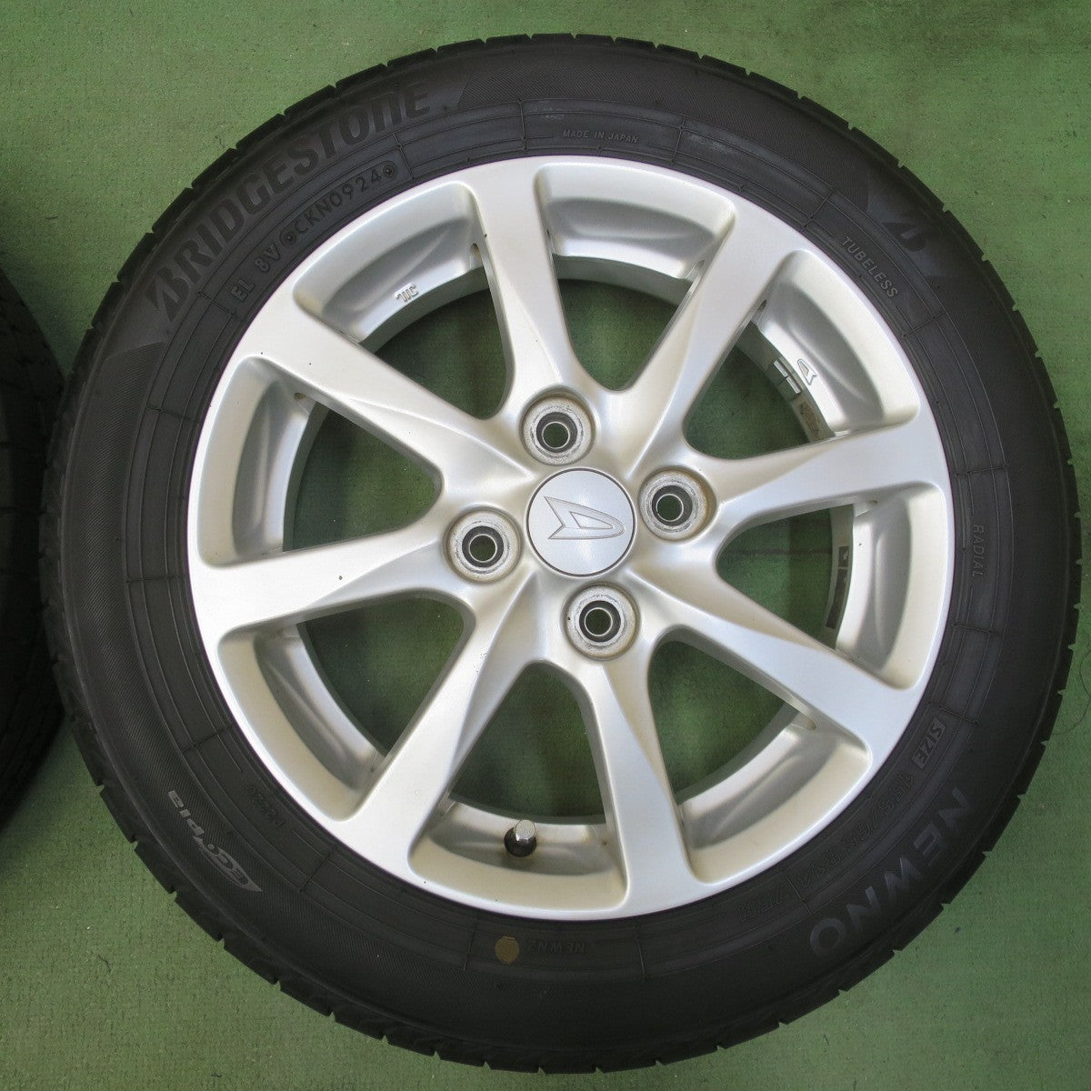 バリ溝！24年！8.5分◎ダイハツ ムーヴ タント 等 純正 155/65R14 ブリヂストン NEWNO ニューノ 14インチ PCD100/4H◎6081211イノ
