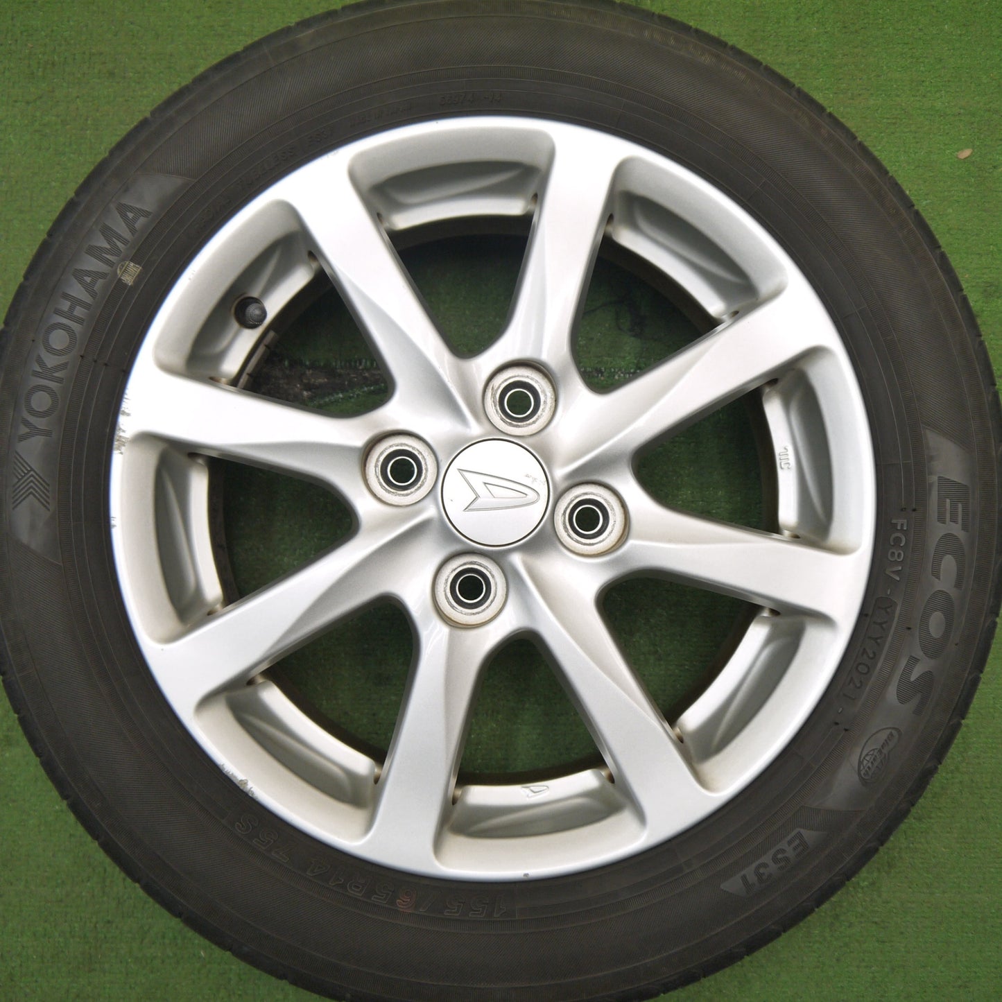 キレイ！21年★ダイハツ ムーヴ タント 等 純正 155/65R14 ヨコハマ エコス ES31 14インチ PCD100/4H★5052708Hノ