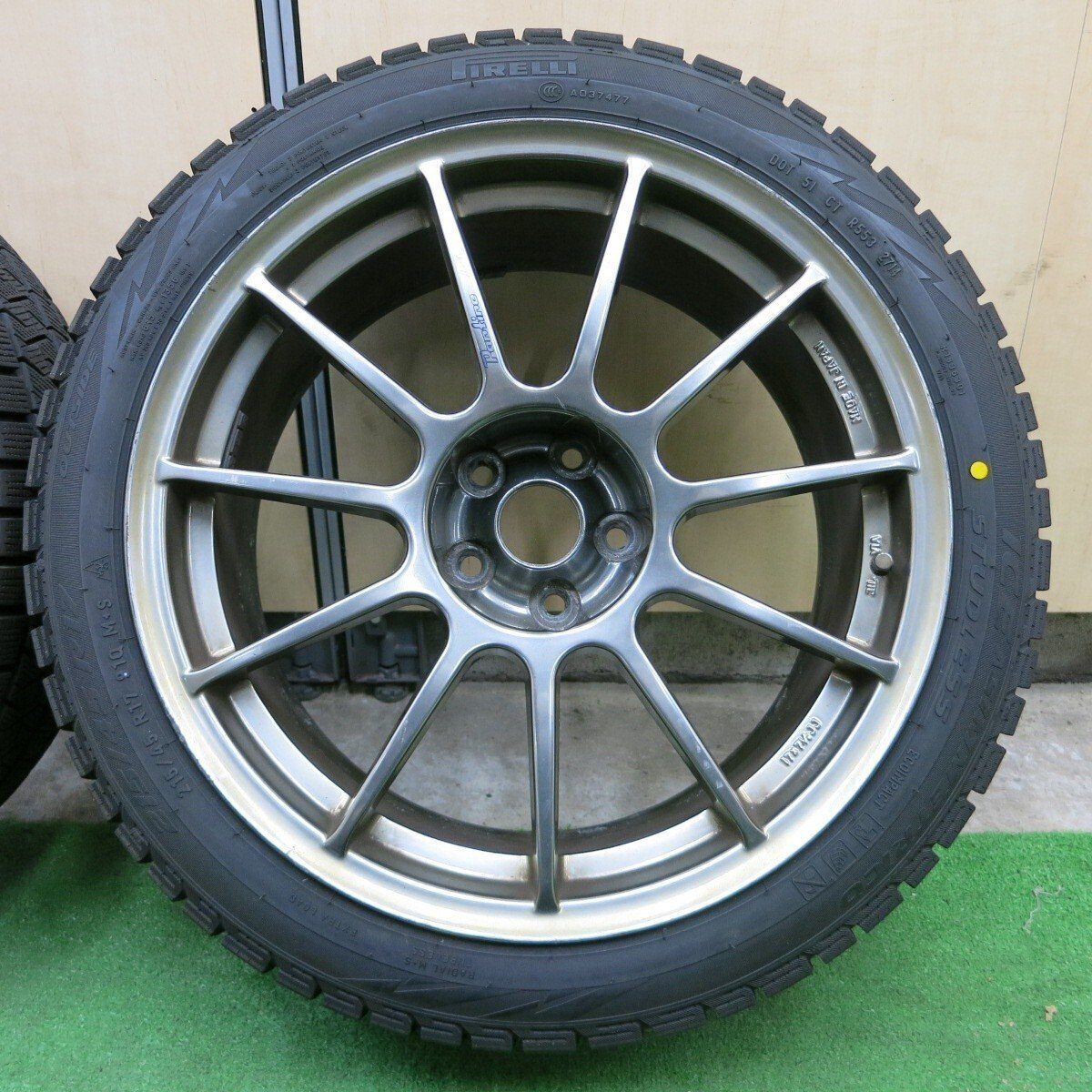 4本価格★アルファロメオ Partire ASSO 215/45R17 スタッドレス ピレリ アイスアシンメトリコ パルティーレ アッソ PCD98/5H★4061802ナス