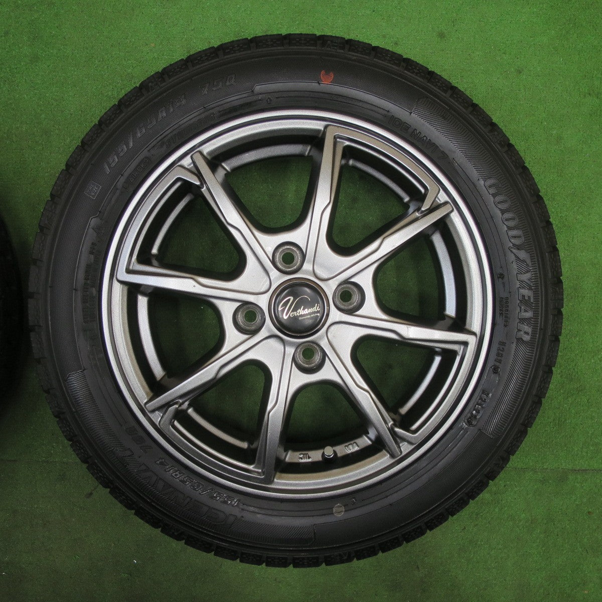 バリ溝！23年！9.5分以上★スタッドレス 155/65R14 グッドイヤー アイスナビ7 Verthandi ヴェルザンディ ヴェルサンディ 14インチ PCD100/4H★5112503TTス