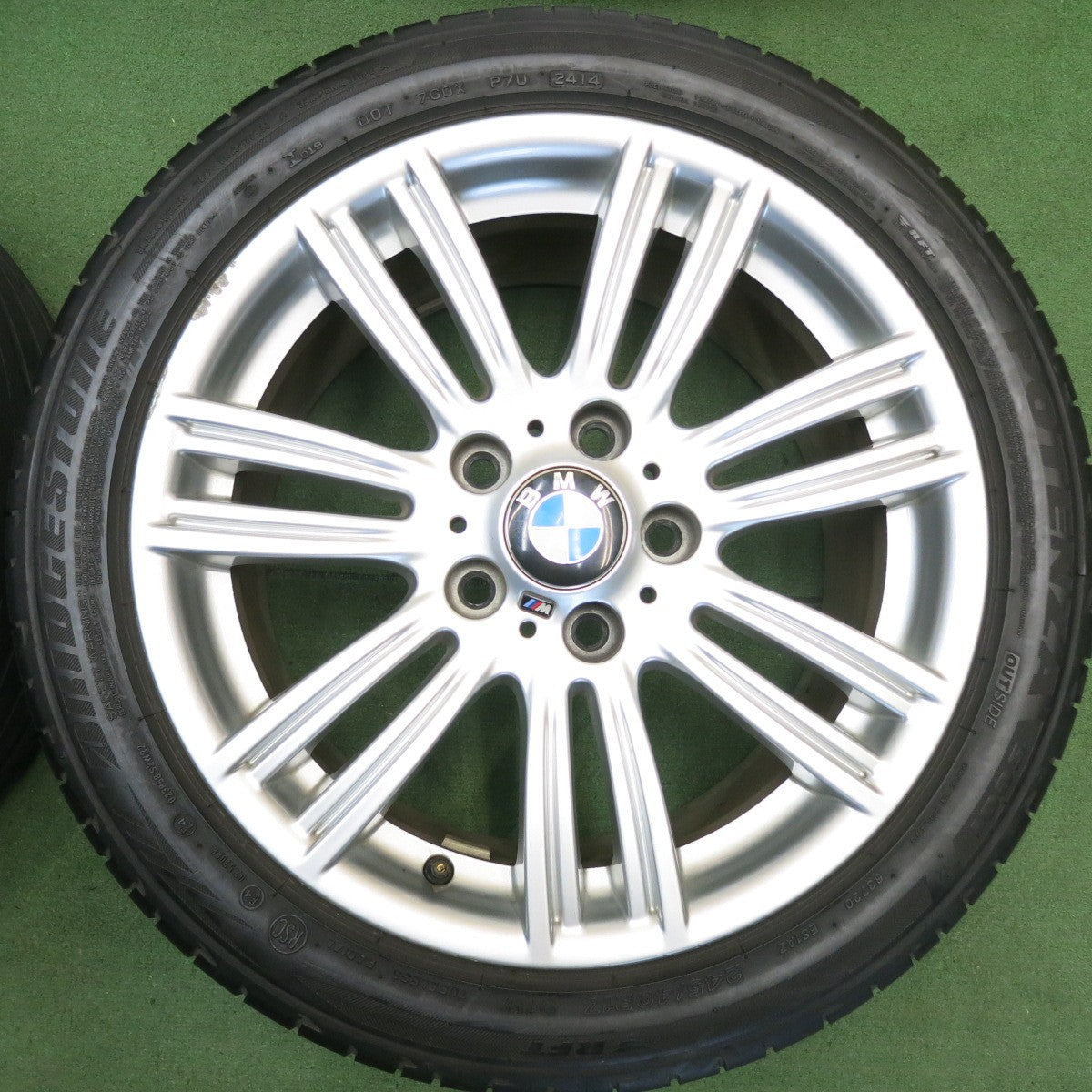 バリ溝！9分★BMW F20 1シリーズ Mスポーツ 純正 225/45R17 245/40R17 ブリヂストン テクノスポーツ ブリヂストン ポテンザ S001 RFT 17インチ PCD120/5H★6052107HAノ