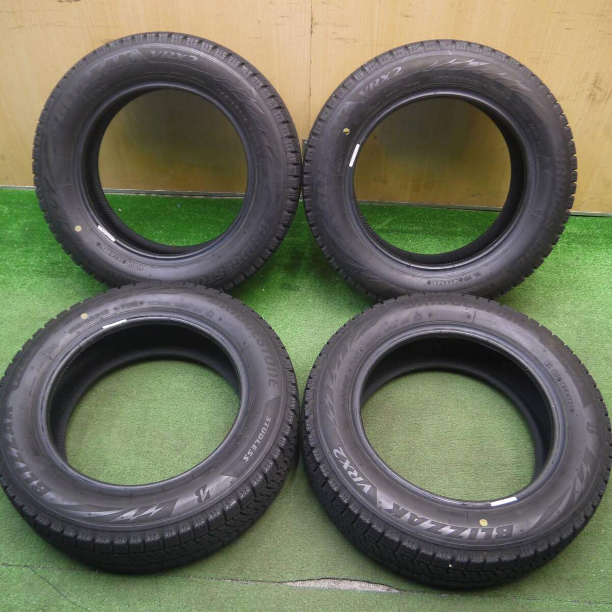 バリ溝！21年！9分★スタッドレス 155/65R13 ブリヂストン ブリザック VRX2 タイヤ 13インチ ワゴンR ムーブ ライフ ラパン アルト 等★5022508Hスタ