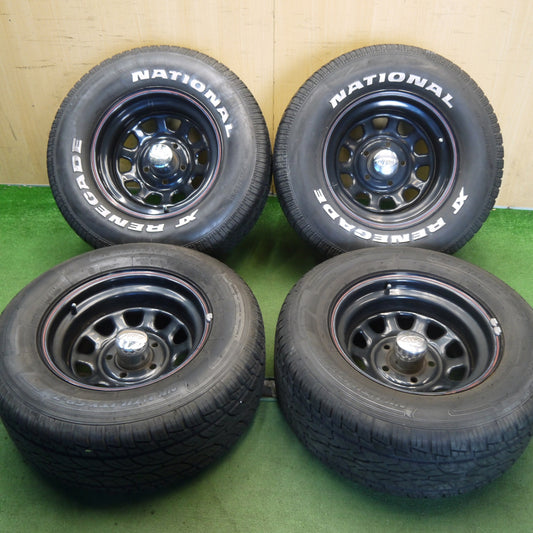 バリ溝！9分◎AWC DAYTONA 255/60R15 275/60R15 ナンカン NK UTILITY SP-7 NATIONAL XT RENEGADE ホワイトレター デイトナ スチール 15インチ PCD127/5H◎6081808Hノ