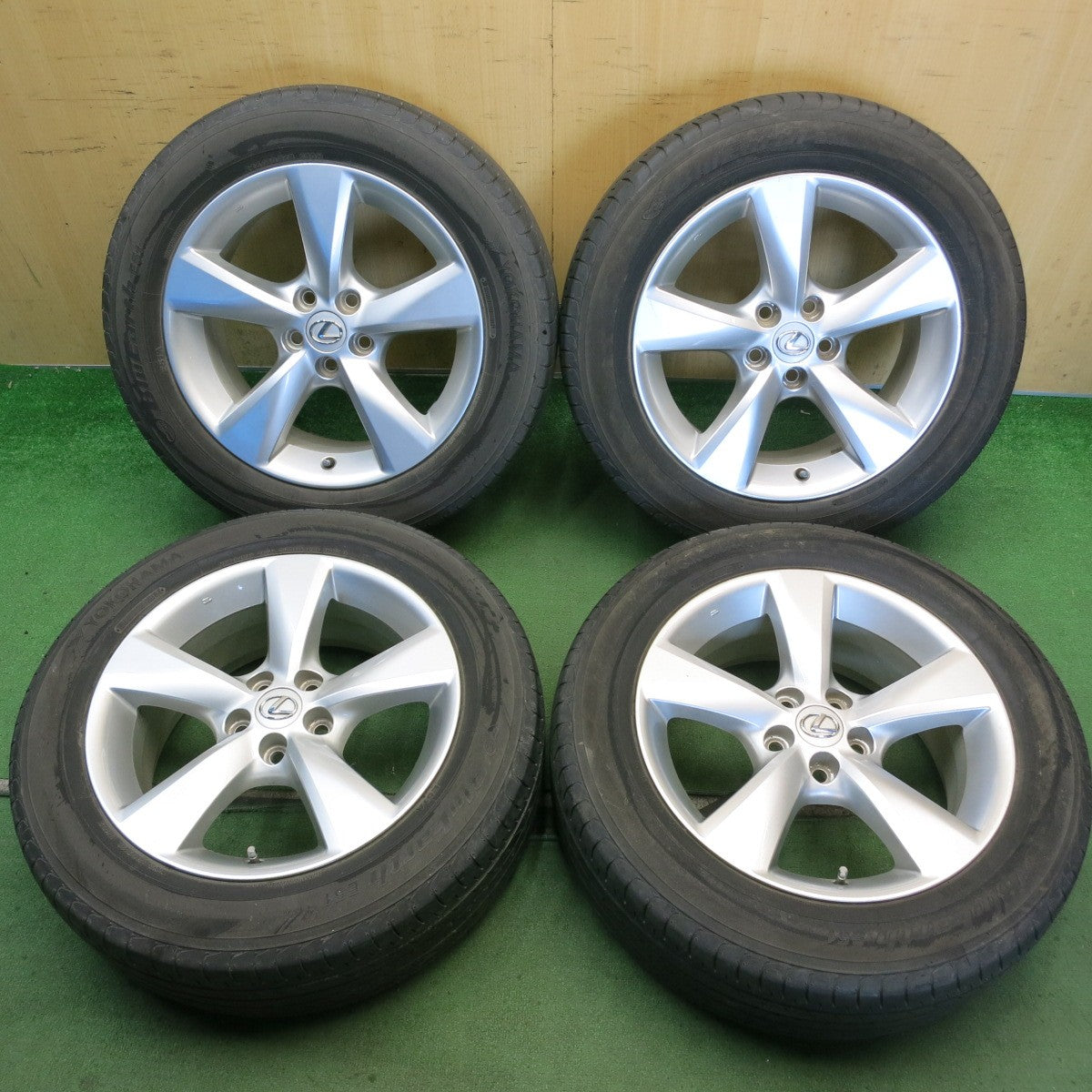 キレイ◎レクサス 10系 RX 純正 225/60R18 ヨコハマ ブルーアース E51 E51A 18インチ PCD114.3/5H◎6082308HAノ