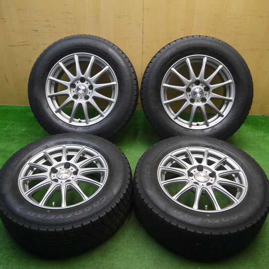 [送料無料] バリ溝！キレイ！9.5分以上★スタッドレス 215/65R16 グッドイヤー アイスナビ7 ravrion LUMIERE ラブリオン 16インチ PCD114.3/5H★5011503Hス