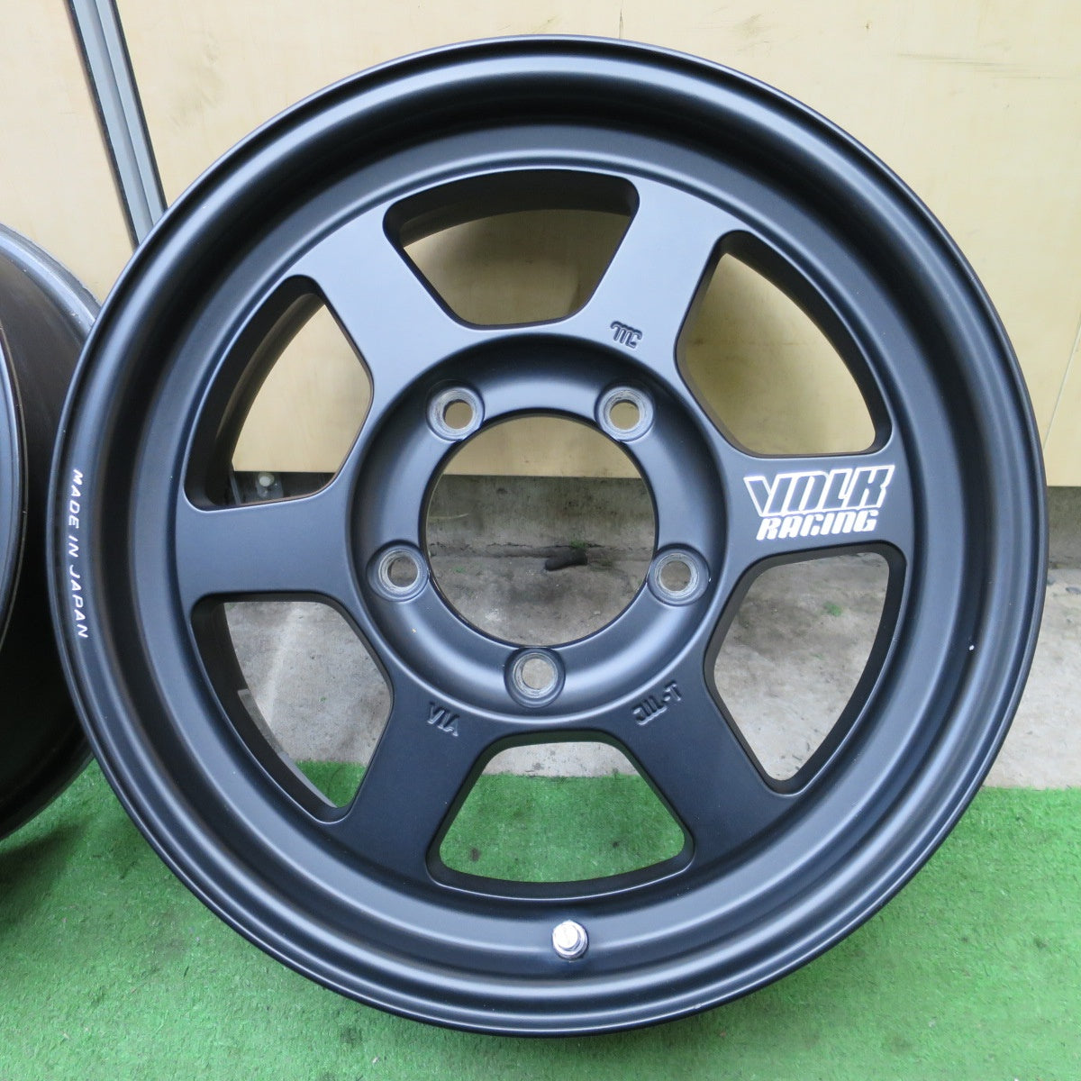 希少！キレイ★RAYS TE37X PM VOLK RACING マットブラック 16インチ ホイール レイズ ボルク レーシング 16×5.5JJ PCD139.7/5H★6031802NGホ