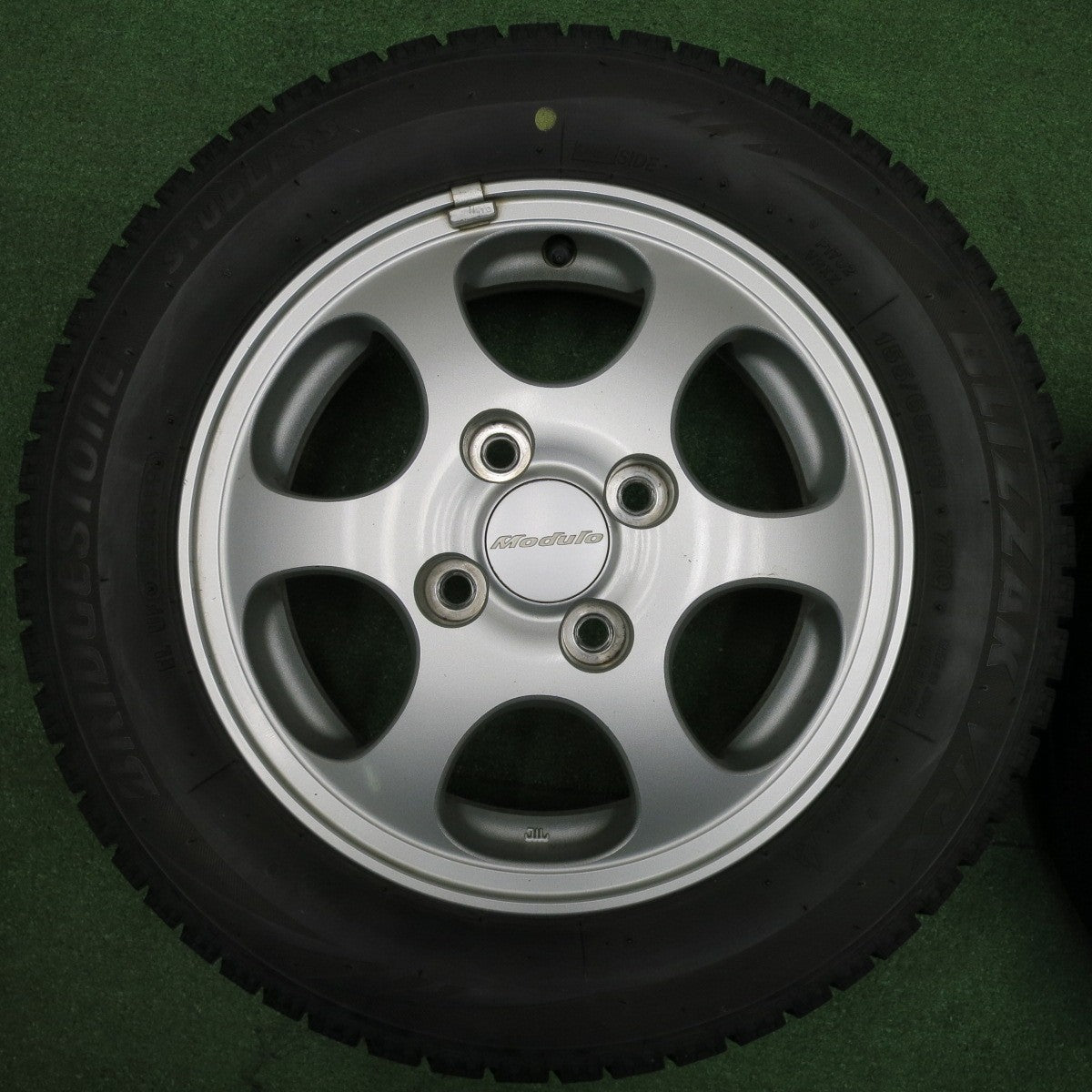 [送料無料] 4本価格★ホンダ ライフ ザッツ ゼスト 等 純正 Modulo 155/65R13 スタッドレス ブリヂストン ブリザック VRX モデューロ 13インチ PCD100/4H★4121805NJス