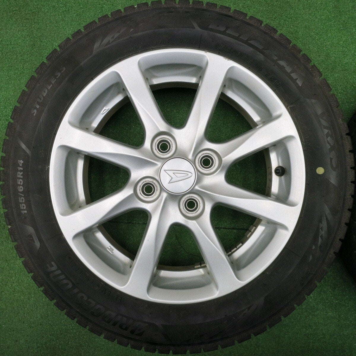キレイ 21年★ダイハツ タント ムーヴ 等 純正 155/65R14 スタッドレス ブリヂストン ブリザック VRX3 PCD100/4H★4121301NJス