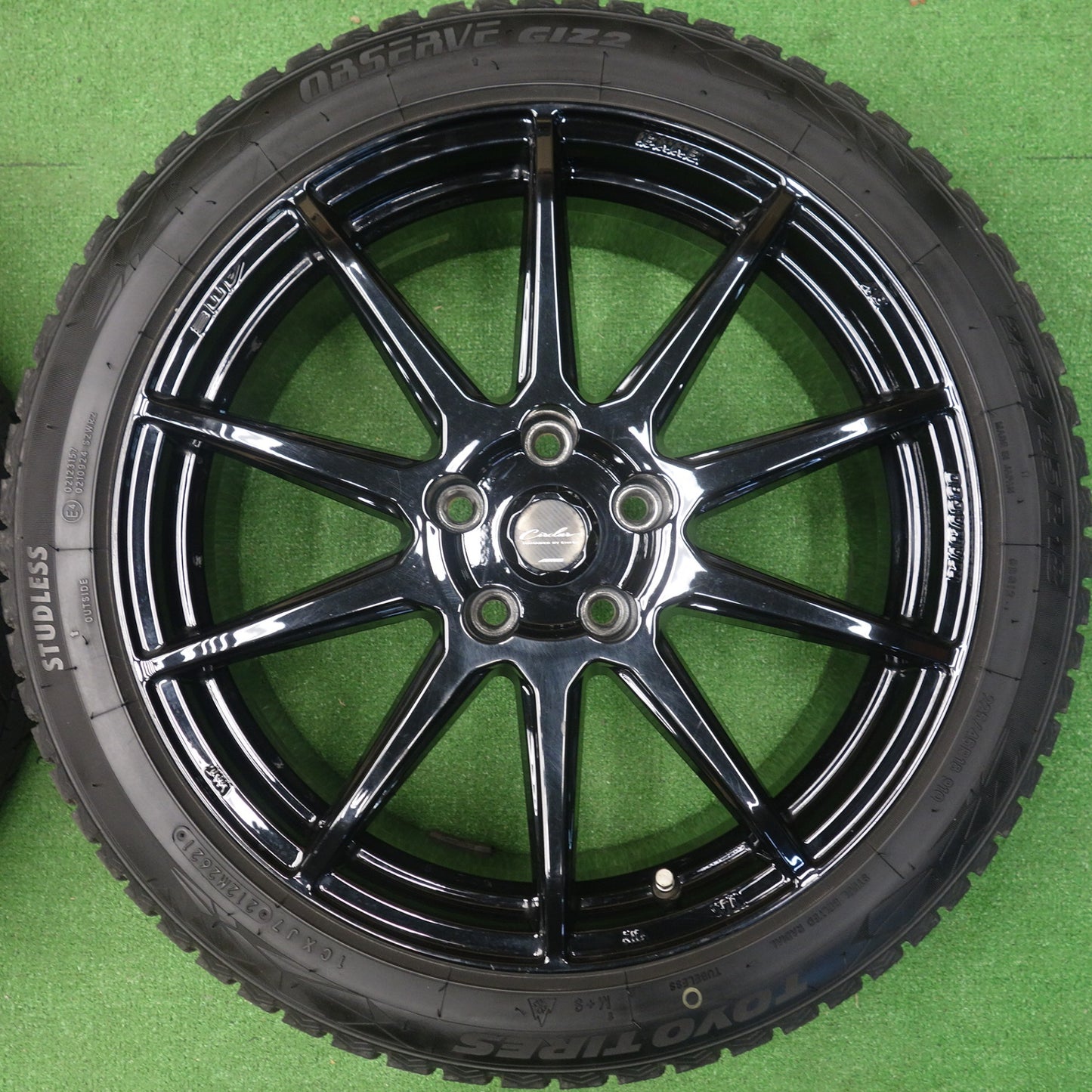 4本価格◎スタッドレス 225/45R18 トーヨー オブザーブ GIZ2 Circlar ENKEI AME サーキュラー エンケイ 18インチ PCD114.3/5H◎6061901KTス