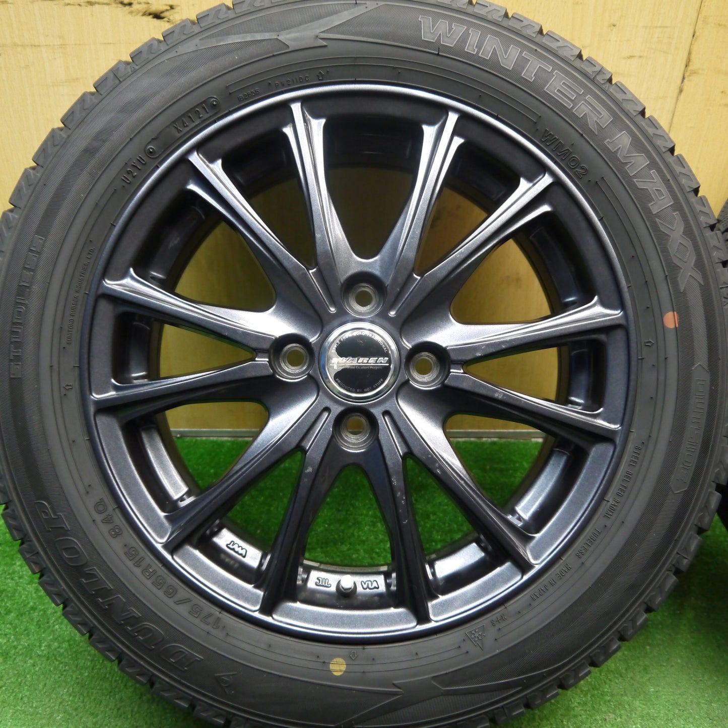 キレイ！21年★スタッドレス 175/65R15 ダンロップ ウインターマックス WM02 WAREN ヴァーレン 15インチ PCD100/4H★5050905Hス
