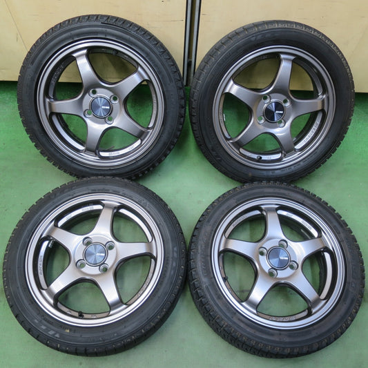 バリ溝！22年！キレイ！9分★スタッドレス ENKEI PF05 165/55R15 ダンロップ ウインターマックス03 エンケイ 軽サイズ PCD100/4H★6041703イス