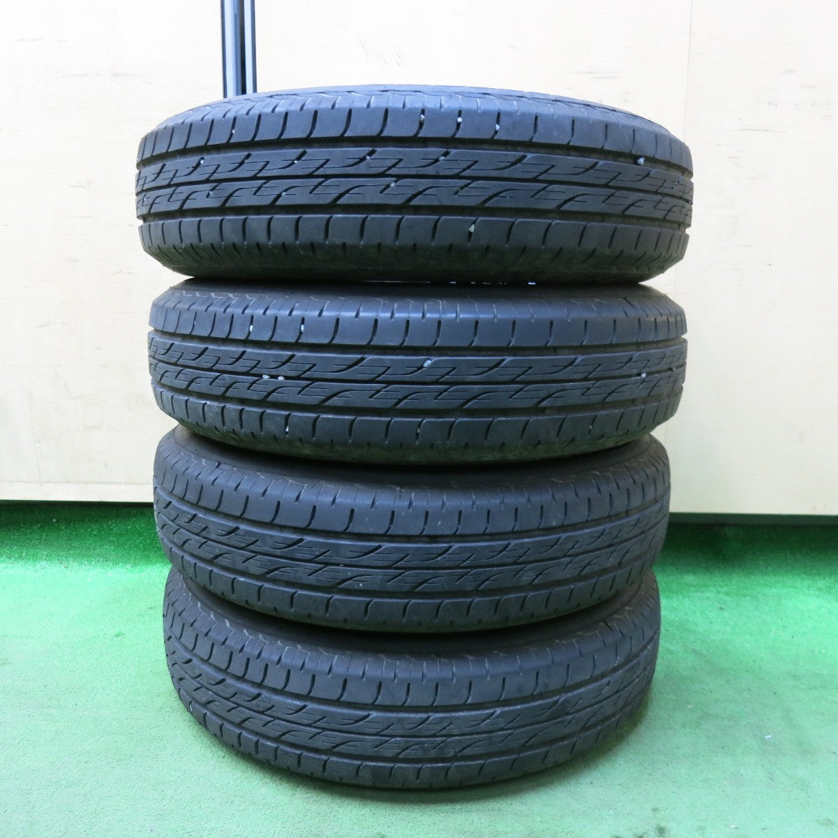 [送料無料] バリ溝！21年！9.5分★145/80R13 ブリヂストン ネクストリー エコピア AXEL Three アクセル 13インチ PCD100/4H★5022811SYノ