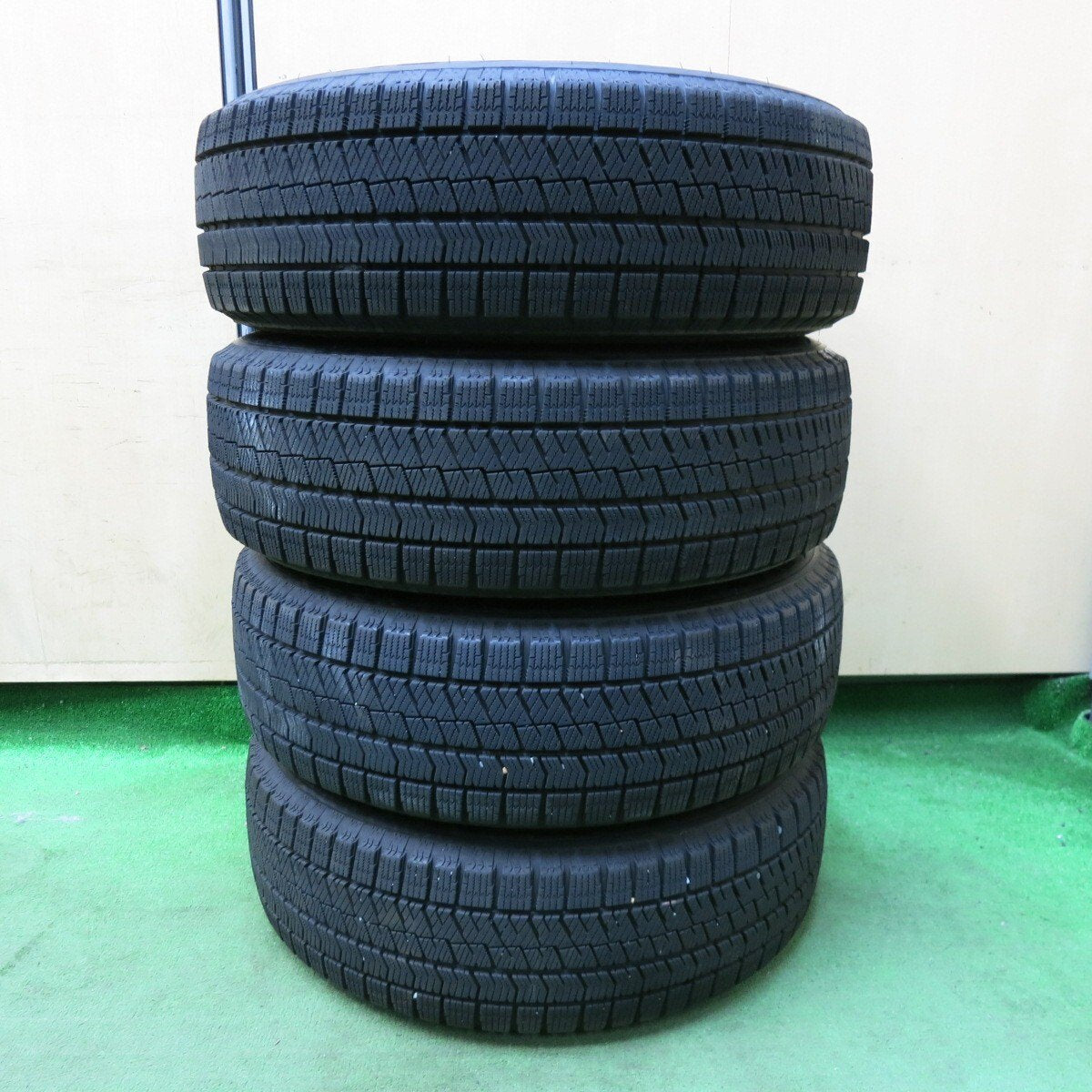 バリ溝！22年！キレイ！9分★スタッドレス 195/65R15 ブリヂストン ブリザック VRX2 社外 アルミ 15インチ PCD114.3/5H★4121811SYス