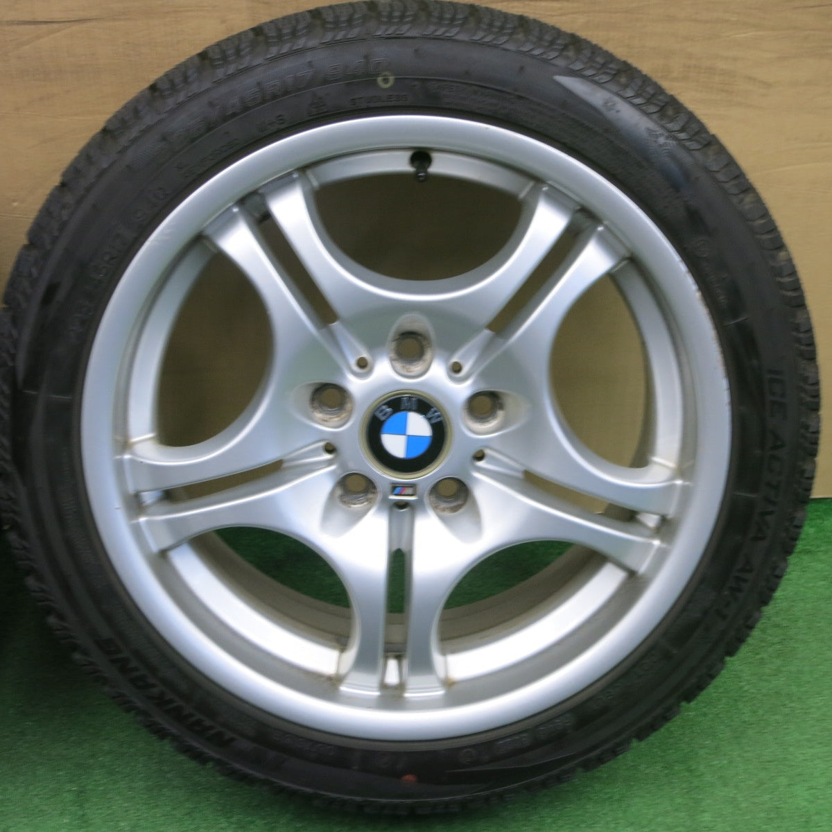 バリ溝！22年！9.5分★BMW 3シリーズ E46 Mスポーツ 純正 225/45R17 235/45R17 スタッドレス ナンカン アイス アクティバ AW-1 17インチ PCD120/5H★6021101NKス