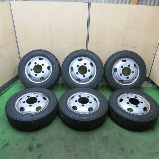バリ溝！9.5分以上！6本★トラック タイヤ 205/70R16 111/109L スタッドレス グッドイヤー アイスナビ CARGO TOPY スチール ホイール カーゴ 16インチ PCD203.2/5H★6012301ナス