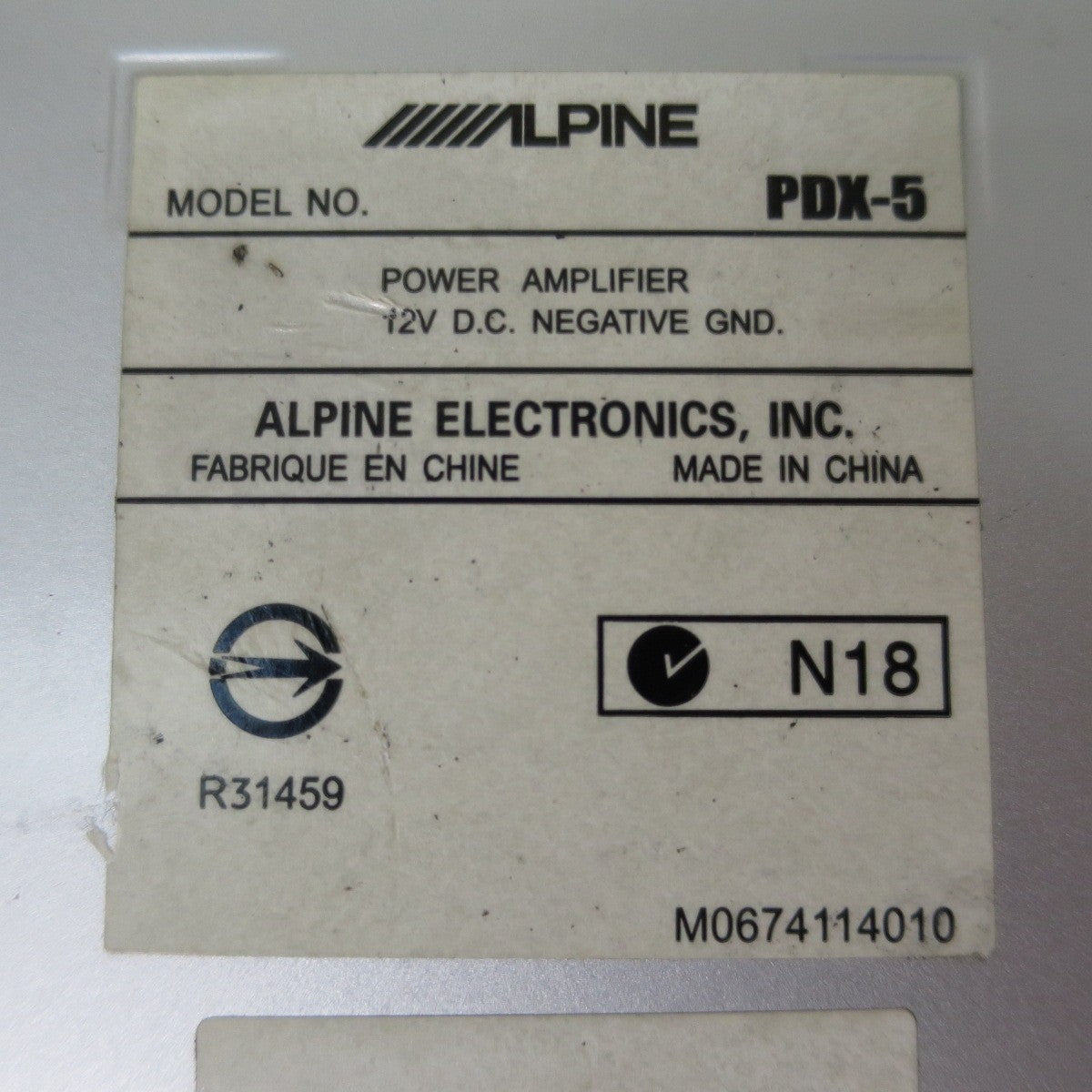 [送料無料] ☆ALPINE 75W×4ch＋1ch デジタル パワー アンプ PDX-5 車載 用 カー オーディオ アンプ アルパイン 現状品☆