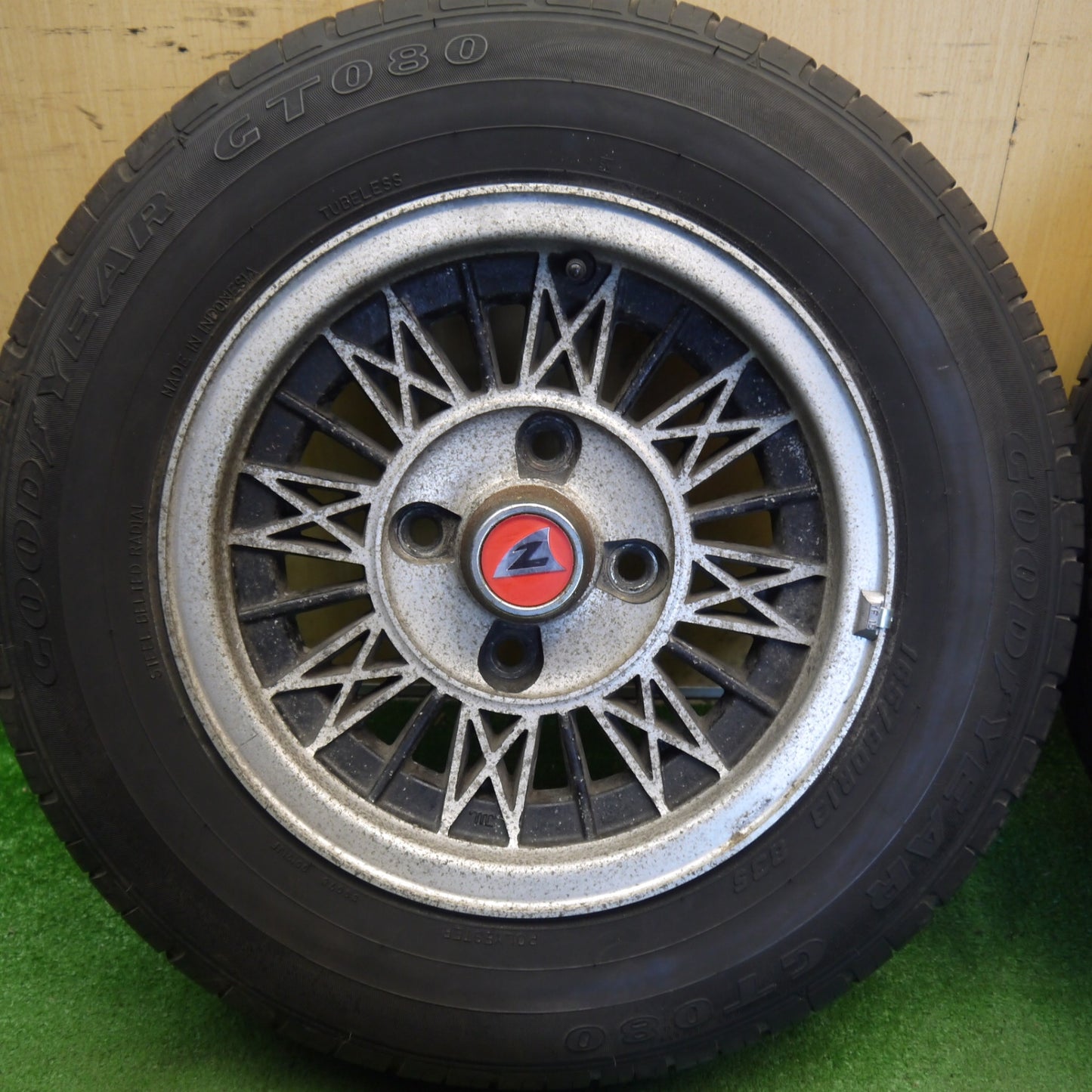 4本価格◎旧車 当時物 ZONA ゾーナ 165/80R13 グッドイヤー GT080 13インチ PCD114.3/4H◎6071008Hノ
