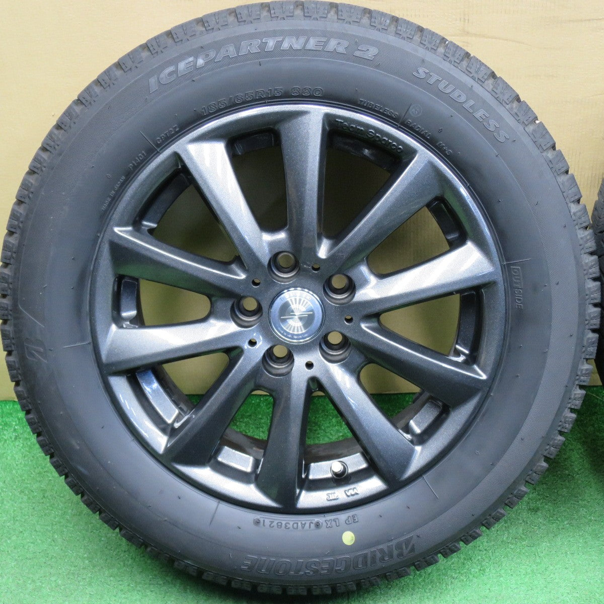 キレイ★アウディ ワーゲン 等 185/65R15 スタッドレス ブリヂストン アイスパートナー2 Team Sparco チームスパルコ 15インチ PCD100/5H★6041207NKス