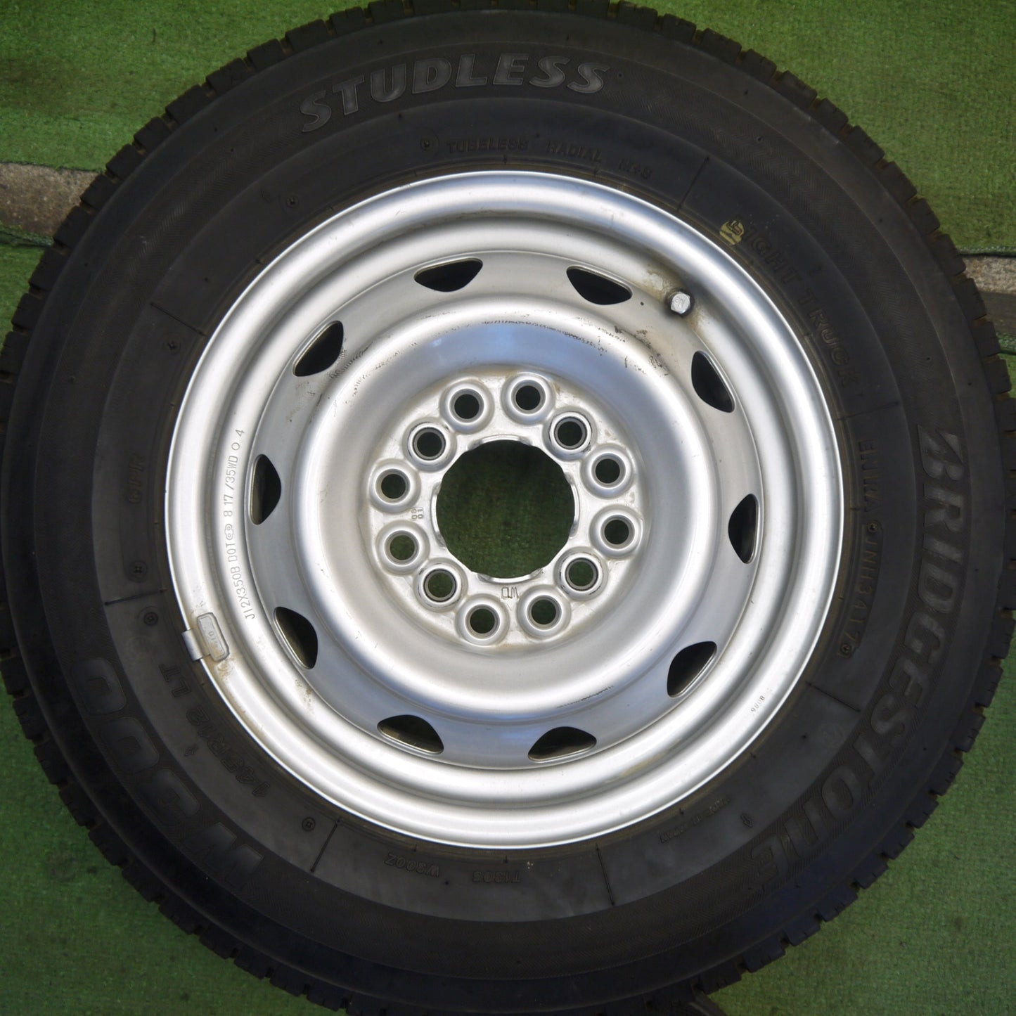 4本価格◎スタッドレス 145R12 6PR ブリヂストン W300 スチール ホイール 12インチ PCD100 110 114.3/4H マルチ◎6072908Hス
