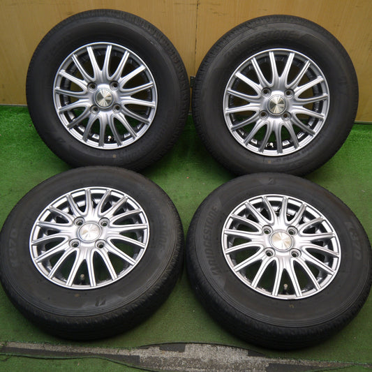 キレイ！24年★145/80R12 80/78N ブリヂストン K370 WEZEN 社外 アルミ 12インチ PCD100/4H★5090104Hノ
